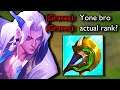 Hybrid Pen Yone but Graves gets really suspicious and starts wondering what my real ELO is..