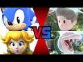 SSBU - Sonic (me) and Peach vs Fake Lucas and Fake Piranha Plant
