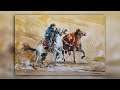Charge - Watercolour Painting (Horses)