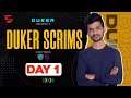 DUKER'S SCRIM DAY 1 || FT. UNDERDOGS || FREEFIRE ESPORTS INDIA || NEW STRATEGIC SCRIMS