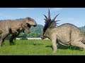 Styracosaurus Destroys T-Rex, Acrocanthosaurus, Spinosaurus, I-Rex, Giganotosaurus - JWE