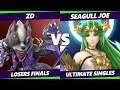 S@X 342 Losers Finals - ZD (Fox, Wolf) Vs. Seagull Joe (Palutena) Smash Ultimate - SSBU
