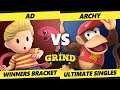 The Grind 143 Winners Bracket - AD (Lucas) Vs. Archy (Young Link, Diddy Kong) Smash Ultimate - SSBU
