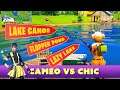 Catch a Fish at Lake Canoe, Lazy Lake & Flopper Pond (NEW *Cameo Vs Chic* Overtime Outfit Fortnite)