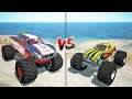 CRD Monster Truck VS Raven R20 Monster Truck - Beamng drive | SpeedRolls