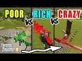 Farming Simulator 19: POOR vs RICH vs CRAZY FARMER! Potato Harvest Comparison!