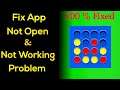 How to Fix 4 in a row king Not Working Problem Android & Ios - Not Open Problem Solved