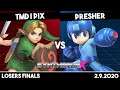 TMD | Pix (Young Link) vs Presher (Megaman) | Losers Finals | Synthwave X #19
