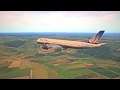 United Airlines A350-900 landing at Carroll County Airport - X-Plane 11