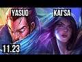 YASUO & Soraka vs KAI'SA & Yuumi (ADC) | 2.6M mastery, 9/1/4, 1000+ games | BR Grandmaster | 11.23