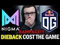 NIGMA vs OG — MIRACLE Rampage, Dieback Cost the Game