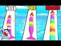 NOOB vs PRO vs HACKER | In Mermaid Rush 3D | With Oggy And Jack | Rock Indian Gamer |