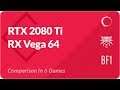 RTX 2080 ti vs VEGA 64 Benchmark in Shadow of Tomb Raider, Battlefield 1, Wolfenstein II, Hitman 4K