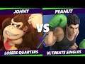 S@X 396 Online Losers Quarters - JohnY (DK) Vs. Peanut (Little Mac) Smash Ultimate - SSBU