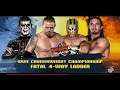 WWE 2K16 Neville VS Kalisto,Stardust,Heath Slater Fatal 4-Way Ladder Match Cruiserweight Title