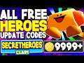 ALL FREE *HEROES* UPDATE CODES in TOWER HEROES (ROBLOX CODES)