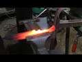 Forging a Seax bowie knife, part 1, forging the blade.