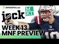 Jock MKT NFL DFS Lineups, Strategy, & Picks Monday Night Football Week 13 | Patriots at Bills