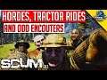 SCUM Funny Moments: Hordes, Exploding Puppets, Tractor Rides and PvP