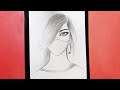 Draw A Girl Wearing a Mask || How to draw a girl with protection Mask || Pencil sketch a girl