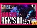 Jankos - Rek'Sai vs. Graves Jungle - Patch 9.10 EUW Ranked | GODLIKE