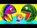 Lion Family | To Make Rainbow Pacman Crazy | Cartoon for Kids