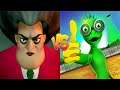 Scary Teacher 3D VS Scary Green Grandpa Alien - Miss T VS Aliens - Android & iOS Games