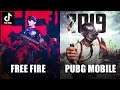 Tik Tok Free Fire Vs PUBG | Tik Tok Free Fire | Tik Tok PUBG | PUBG vs Free Fire Tik Tok Video