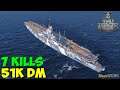 World of WarShips | Graf Zeppelin | 7 KILLS | 51K Damage - Replay Gameplay 1080p 60 fps