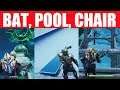 Dance in Front of Bat Statue, in a Way Above Ground Pool, & on a Seat for Giants - Fortnite