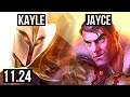 KAYLE vs JAYCE (TOP) | 6 solo kills, 1.1M mastery | EUW Diamond | 11.24