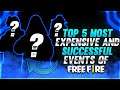 TOP 5 MOST EXPENSIVE AND SUCCESSFUL EVENTS😱🔥|| GARENA FREE FIRE