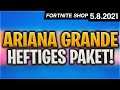 Fortnite Shop 5.8 😍 Ariana Grande Paket 🛒 Fortnite Daily Item Shop von heute 5.8.2021 | Detu