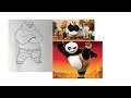 How to draw Po from Kung Fu Panda Movie. Draw Kung Fu Po