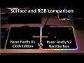 Razer Firefly V2 Hard Surface VS Firefly V1 Cloth Surface and RGB comparison