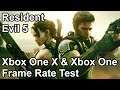 Resident Evil 5 Xbox One X vs Xbox One Frame Rate Comparison