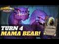 VERY EARLY MAMA BEAR TRANSITION TO MENAGERIE! | Hearthstone Battlegrounds