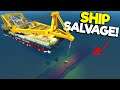 We Used a Massive Crane Ship to Save Sinking Ships?! - (Stormworks Gameplay)