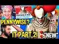 STREAMERS REACT TO *NEW* "PENNYWISE CLOWN" *EVENT/LTM* & SKIN IN FORTNITE! (IT CHAPTER 2!) *SCARY!*