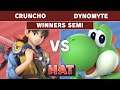HAT 75 - Dynomyte (Yoshi) Vs. Cruncho (Hero, Joker) Winners Semi Finals - Smash Ultimate