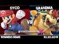 Syco (Mario) vs Grandma (Bowser) | Winners Semis | Synthwave X #6