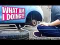 WHAT AM I DOING?! ... Trying to change a wheel XD | Random Short VLOG |