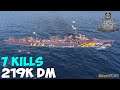 World of WarShips | Yūgumo | 7 KILLS | 219K Damage - Replay Gameplay 1080p 60 fps