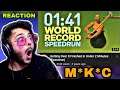 Carryminati's Reaction On 01:41 World Record Speed Run 🏃‍♂️ CarryisLive Getting Over It ⚡⚡⚡