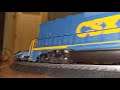 CSX & UP flat intermodal Train animation ho Scale