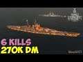 World of WarShips | Kremlin | 6 KILLS | 270K Damage - Replay Gameplay 1080p 60 fps