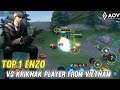 TOP.1 Enzo Fights Kriknak Players From Vietnam Let's Slaughter To The Ground - Liên Quân Mobile