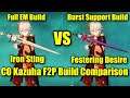 C0 Kazuha F2P Build Comparison - Full Elemental Mastery Build & Burst Support Crit Rate/DMG Build