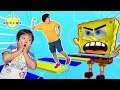 Ryan and Daddy Escape Fake Spongebob Obby in Roblox! Let’s Play