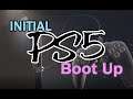 Initial PS5 boot up and set up with real time load times
